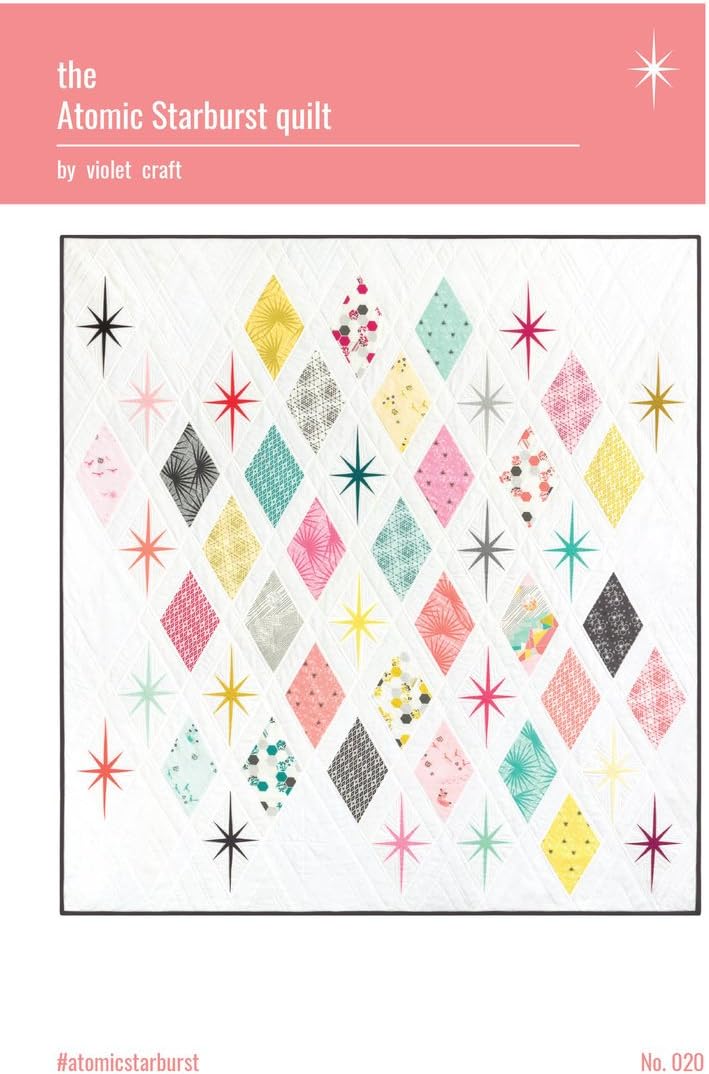 The Atomic Starburst Quilt - Pattern - 62" x 66" Quilt